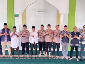 Jumat Keliling di Masjid, Polres Kuansing Bawa Pesan Kamtibmas