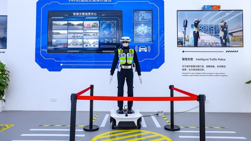Robot-robot AiMoga dalam ajang Chery International User Summit 2026 di Wuhu, China Oktober 2026 ini. (Dok. Chery)