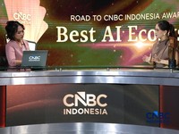 VP of Communications HashMicro, Syifa Fadiyah saat menyampaikan pemaparan dalam Road To CNBC Indonesia Awards 2026 kategori Best AI Ecosystem di Jakarta, Jumat (30/10/2026).  (CNBC Indonesia/Muhammad Sabki)