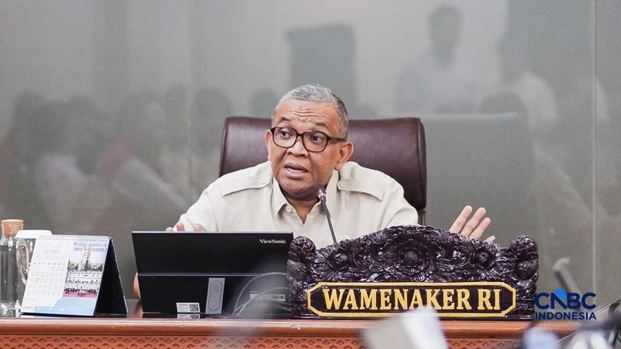 Wakil Menteri Ketenagakerjaan, Afriansyah Noor, saat menerima audiensi perwakilan FSPGI di Kantor Kementerian Ketenagakerjaan, Jakarta, Kamis (29/10/2026).