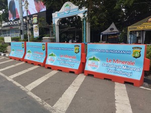Water Barrier Le Minerale di Bundaran HI Sudah Ada Sebelum 29 Oktober