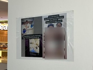 Bikin Geger Poster Bugil Karyawati Toko Ponsel Ditempel di Mal Gresik